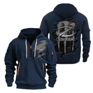 Oldsmobile Hoodie Half Zipper CAR0217092088, All Over Print Hoodie Half Zipper