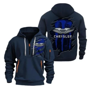 Chrysler Hoodie Half Zipper CAR0217092089, All Over Print Hoodie Half Zipper