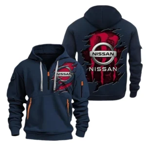 Nissan Hoodie Half Zipper CAR0217092091, All Over Print Hoodie Half Zipper