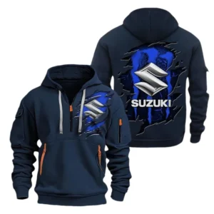 Suzuki Hoodie Half Zipper CAR0217092100, All Over Print Hoodie Half Zipper