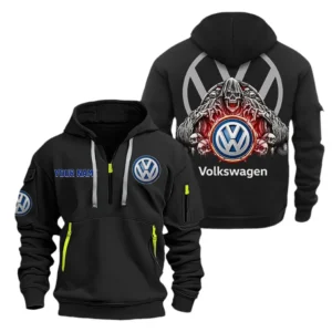Volkswagen Hoodie Half Zipper CAR1201042098, All Over Print Hoodie Half Zipper