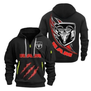Ram truck Hoodie Half Zipper CAR1331052024, All Over Print Hoodie Half Zipper