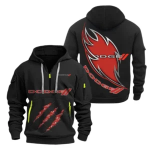 Dodge Hoodie Half Zipper CAR1331052026, All Over Print Hoodie Half Zipper