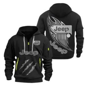 Jeep Hoodie Half Zipper CAR1331052027, All Over Print Hoodie Half Zipper