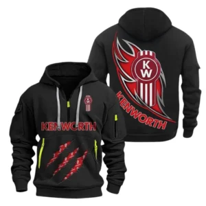 Kenworth Hoodie Half Zipper CAR1331052030, All Over Print Hoodie Half Zipper