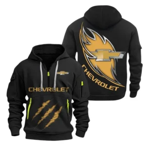 Chevrolet Hoodie Half Zipper CAR1331052040, All Over Print Hoodie Half Zipper