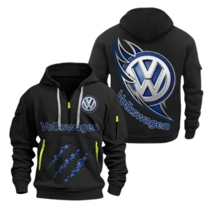 Volkswagen Hoodie Half Zipper CAR1331052042, All Over Print Hoodie Half Zipper