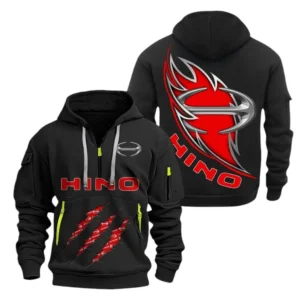 Hino Hoodie Half Zipper CAR1331052049, All Over Print Hoodie Half Zipper