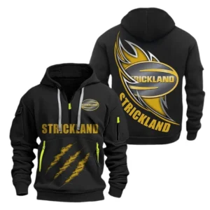 Strickland Hoodie Half Zipper CAR1341082056, All Over Print Hoodie Half Zipper