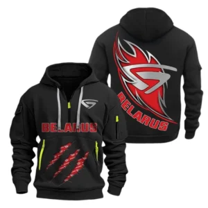 Belarus Hoodie Half Zipper CAR1341082060, All Over Print Hoodie Half Zipper