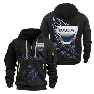 Dacia Hoodie Half Zipper CAR1371092036, All Over Print Hoodie Half Zipper