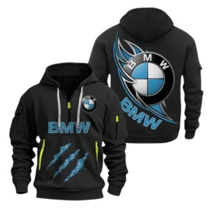 BMW Hoodie Half Zipper CAR1371092044, All Over Print Hoodie Half Zipper