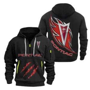 Pontiac Hoodie Half Zipper CAR1371092057, All Over Print Hoodie Half Zipper