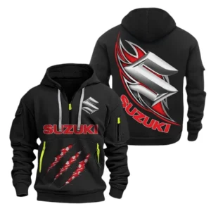 Suzuki Hoodie Half Zipper CAR1371092062, All Over Print Hoodie Half Zipper