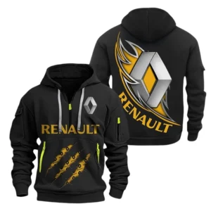 Renault Hoodie Half Zipper CAR1371092063, All Over Print Hoodie Half Zipper