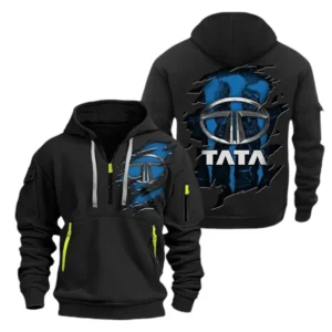 Tata Hoodie Half Zipper CAR1581052044, All Over Print Hoodie Half Zipper