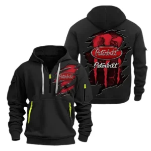 Peterbilt Hoodie Half Zipper CAR1581052052, All Over Print Hoodie Half Zipper