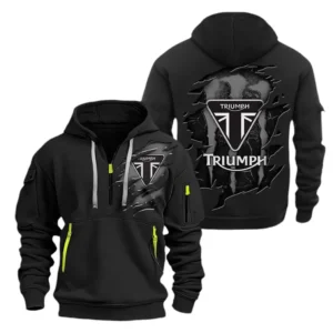 Triumph Hoodie Half Zipper CAR1591512029, All Over Print Hoodie Half Zipper