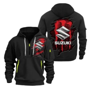 Suzuki Hoodie Half Zipper CAR1591512032, All Over Print Hoodie Half Zipper