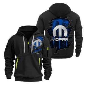 Mopar Hoodie Half Zipper CAR8010152082, All Over Print Hoodie Half Zipper