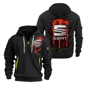 Seat Hoodie Half Zipper CAR8010152091, All Over Print Hoodie Half Zipper