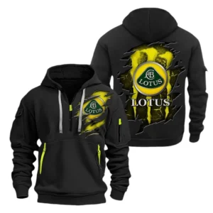 Lotus Hoodie Half Zipper CAR8010152098, All Over Print Hoodie Half Zipper