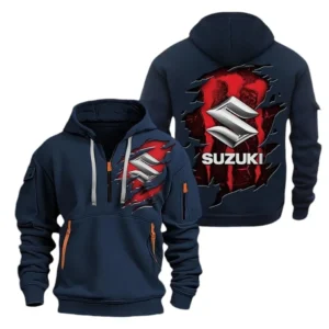 Suzuki Hoodie Half Zipper CAR8128092024, All Over Print Hoodie Half Zipper