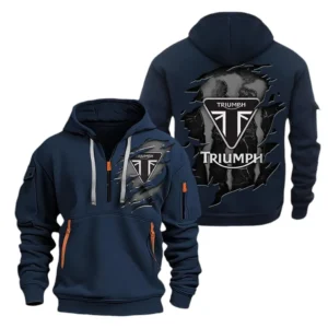 Triumph Hoodie Half Zipper CAR8128092045, All Over Print Hoodie Half Zipper
