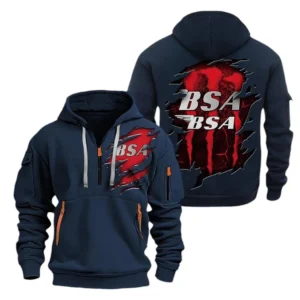 BSA Hoodie Half Zipper CAR8128092057, All Over Print Hoodie Half Zipper