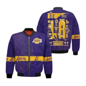 Los Angeles Lakers Bomber Jacket NBA09212024199, NBA Sports All Over Print  Bomber Jacket