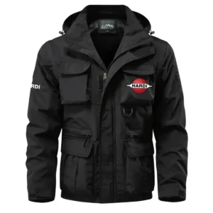 Hardi Exclusive Logo Waterproof Multi Pocket Jacket Detachable Hood and Sleeves OUFAMPJ0819HAZ - Hardi Gift