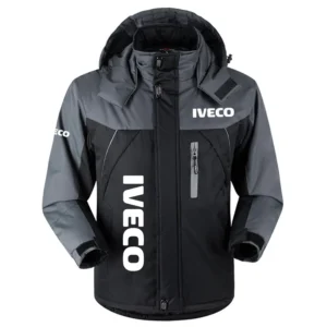Iveco Exclusive Logo Outdoor Charging Suit Plush Waterproof Windproof Jacket Detachable Hood OUFAPCS0819IVZ - Iveco Gift
