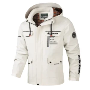 Monosem Exclusive Logo Multi-Pocket Windbreaker Jacket, Waterproof, Detachable Hood Coat OUFASJ0819MOZ - Monosem Gift