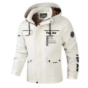 Top Air Exclusive Logo Multi-Pocket Windbreaker Jacket, Waterproof, Detachable Hood Coat OUFASJ0819TAZ - Top Air Gift