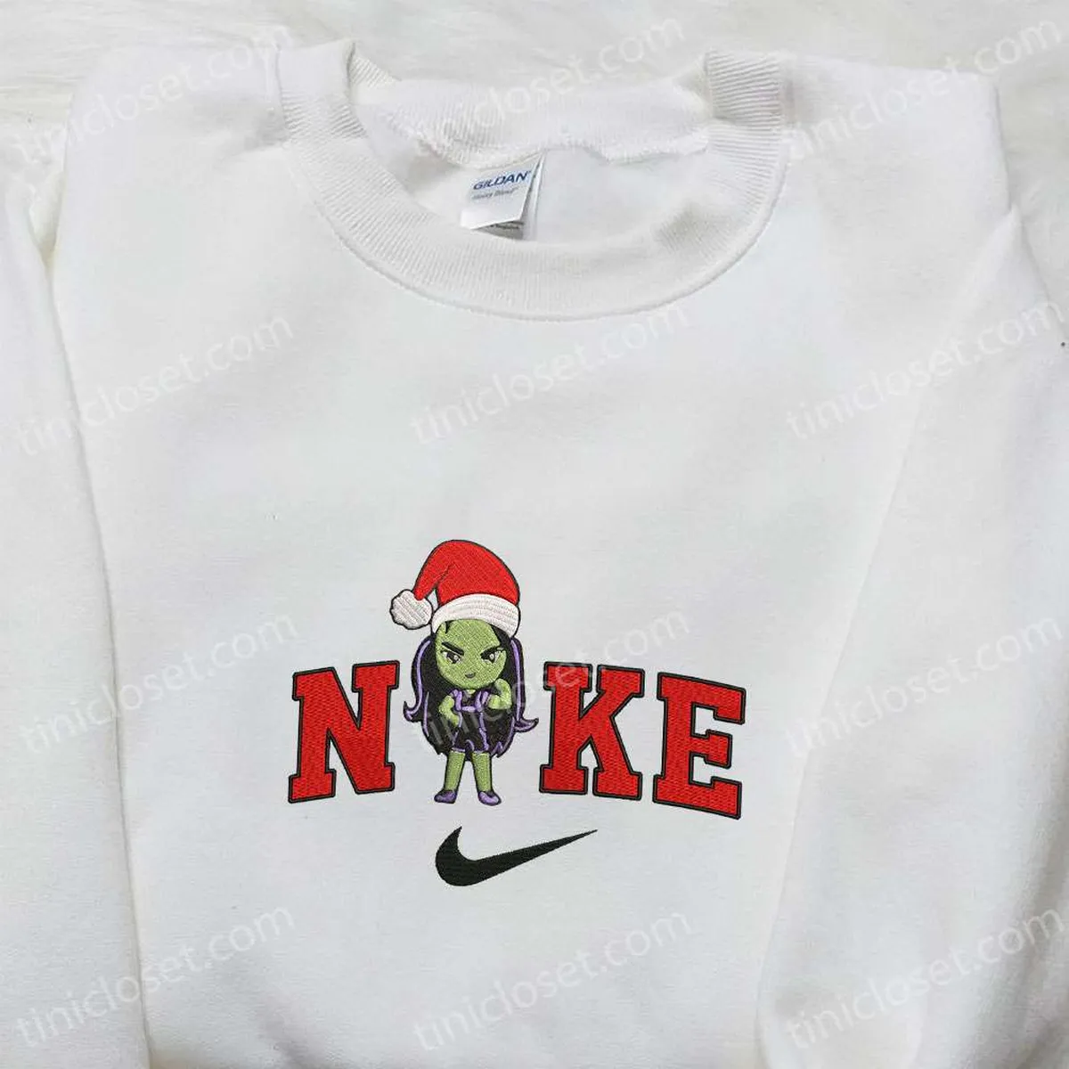 Chibi Jennifer Walters x Nike Christmas Embroidered Sweatshirt, Marvel Characters Movie Merry Christmas Embroidered Shirt, Best Christmas Day Gift Ideas