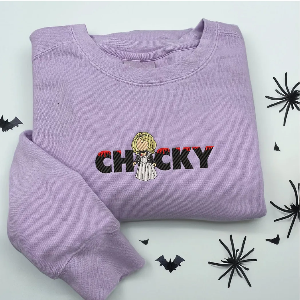 Chucky Horror Movies Embroidered Sweatshirt Fashion Style