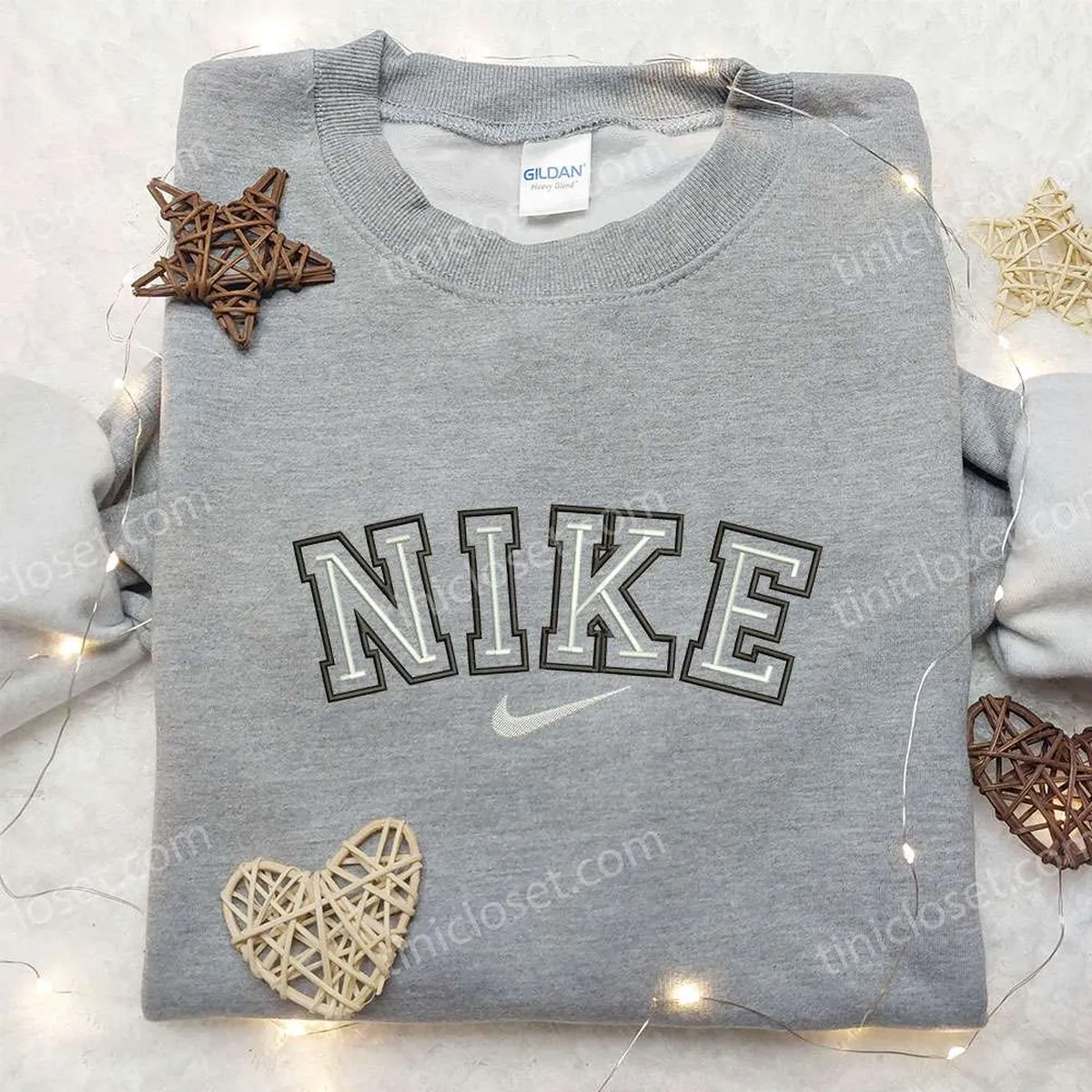 Custom Nike Embroidered Sweatshirt, Nike Inspired Embroidered Shirt, Best Birthday Gift Ideas