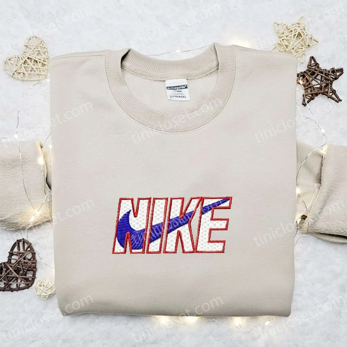 Custom Nike Logo Embroidered Sweatshirt, Nike Inspired Embroidered Shirt, Best Gift Ideas