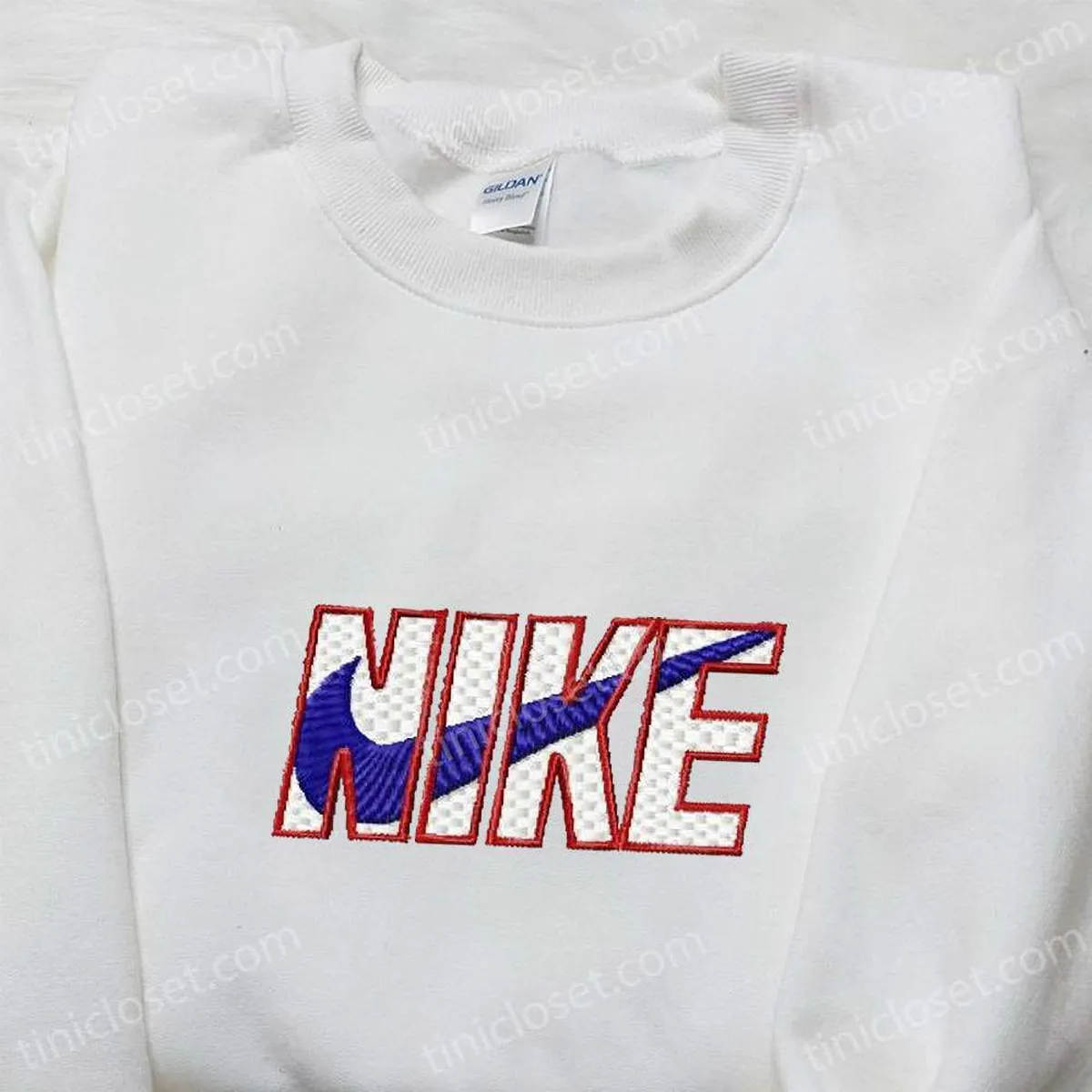 Custom Nike Logo Embroidered Sweatshirt, Nike Inspired Embroidered Shirt, Best Gift Ideas