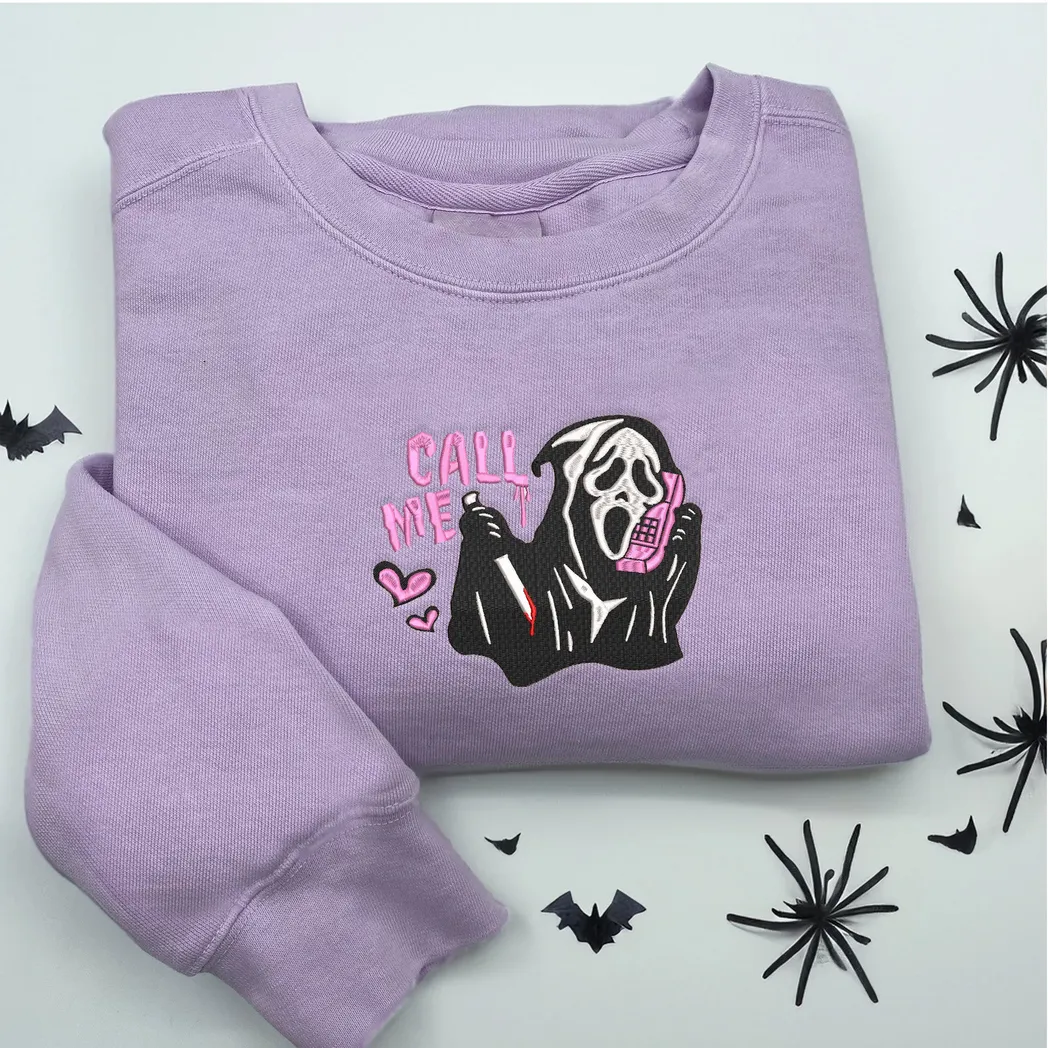Ghostface Scream Movies Embroidered Sweatshirt Fashion Style
