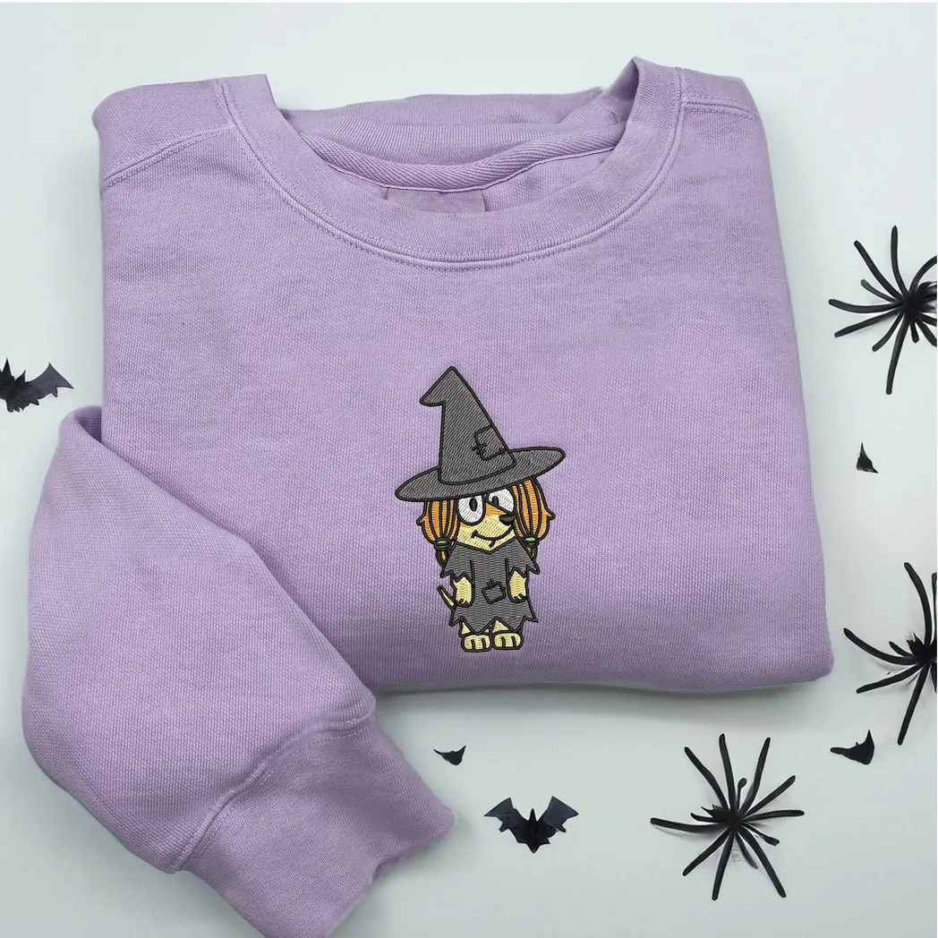 Indy Bluey Cartoon Embroidered Sweatshirt Fashion Style