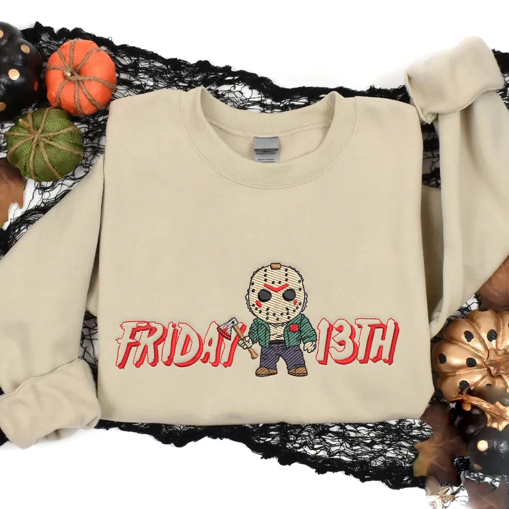 Jason Voorhees Horror Movies Embroidered Sweatshirt Fashion Style