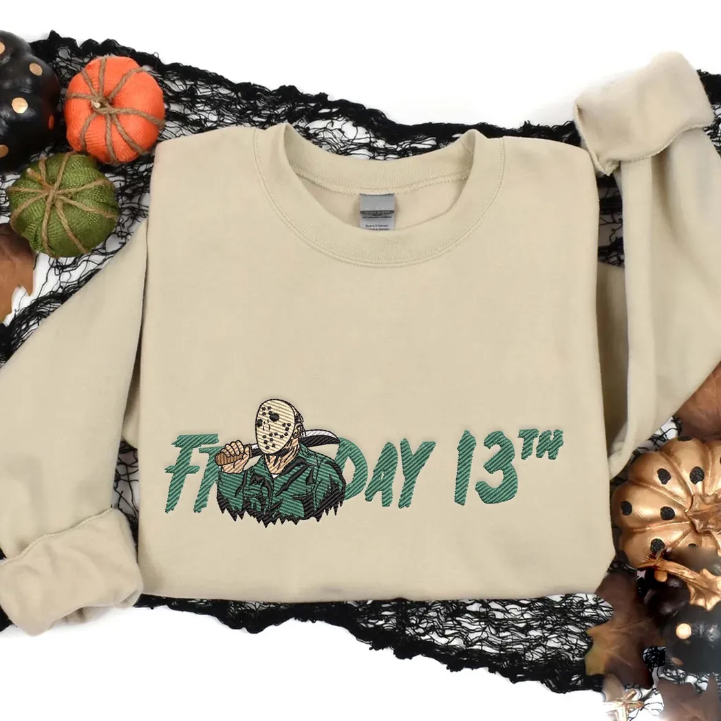Jason Voorhees Horror Movies Embroidered Sweatshirt Fashion Style