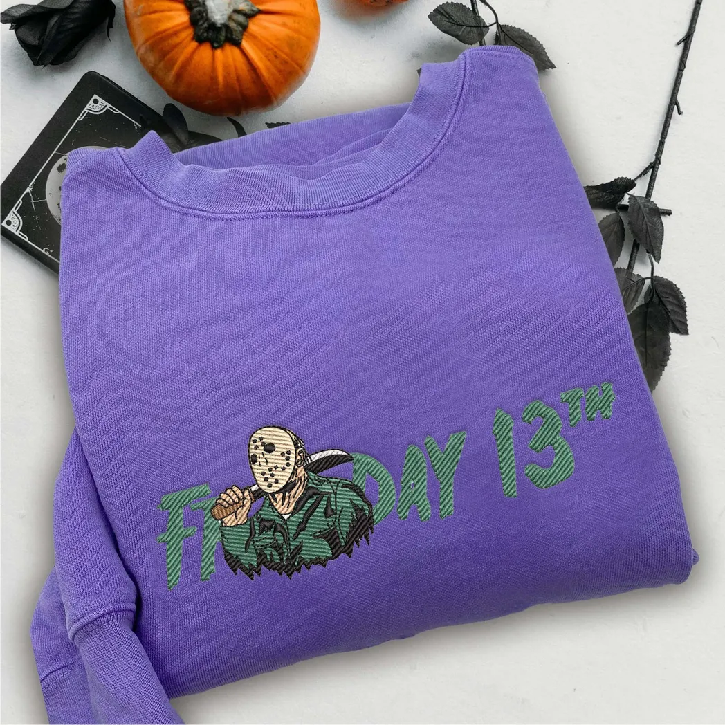 Jason Voorhees Horror Movies Embroidered Sweatshirt Fashion Style
