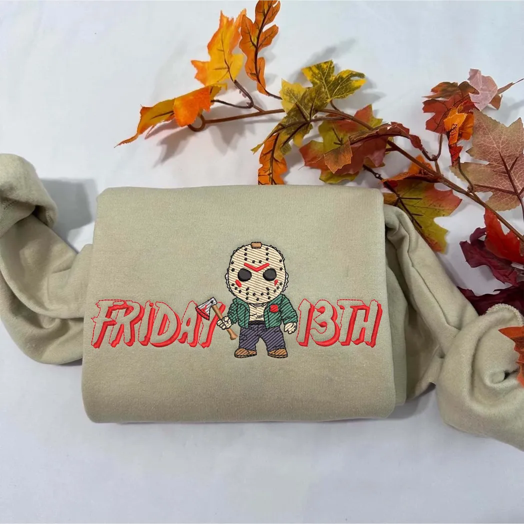 Jason Voorhees Horror Movies Embroidered Sweatshirt Fashion Style