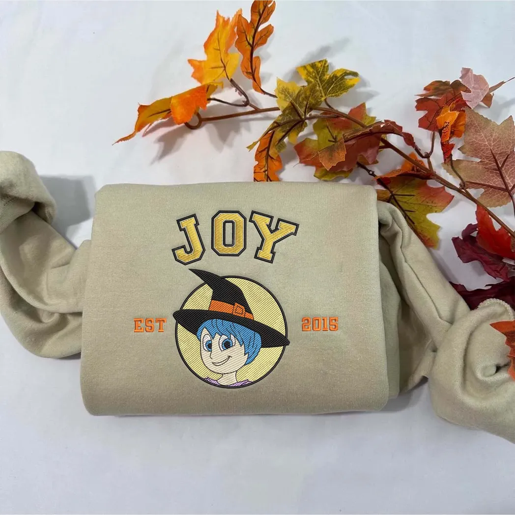 Joy Inside Out Cartoon Est 2015 Embroidered Sweatshirt Fashion Style