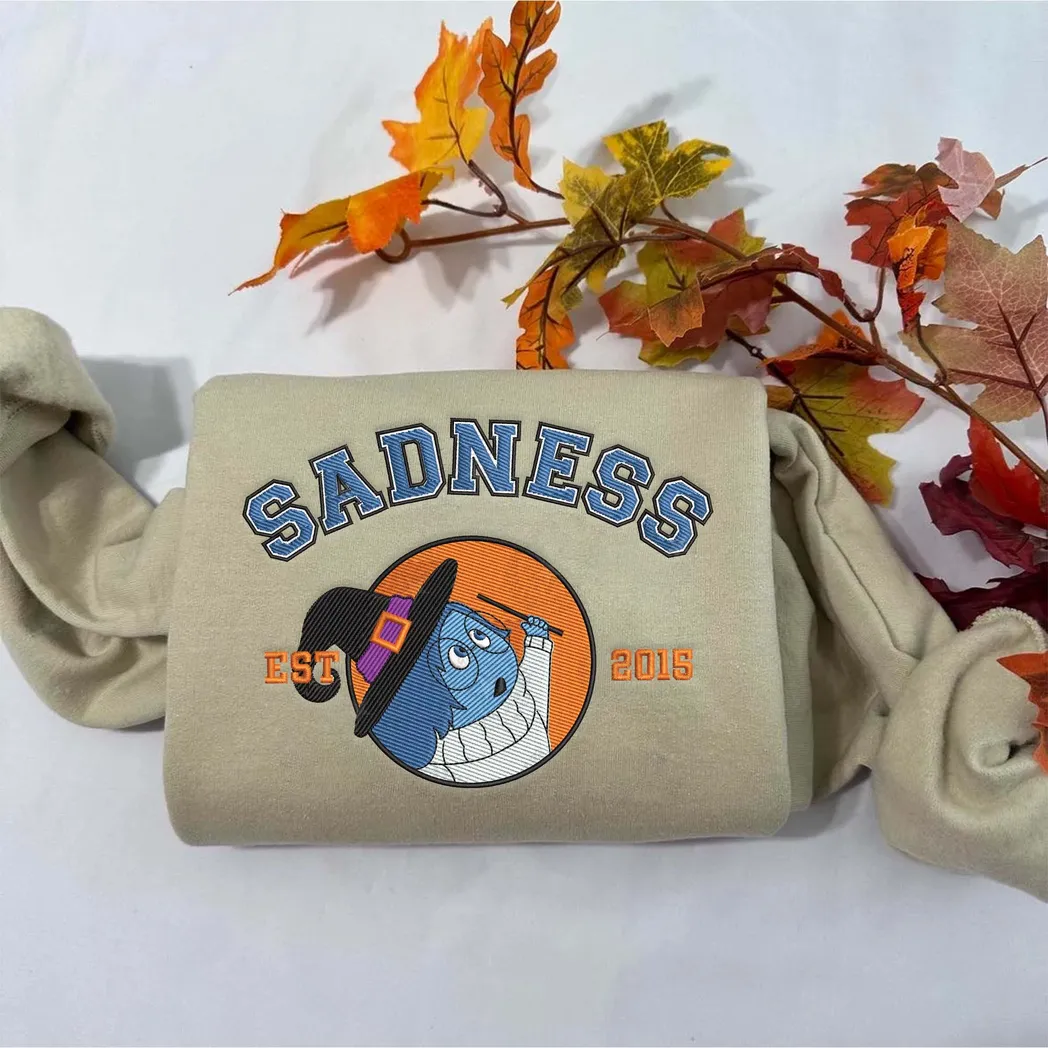 Sadness Inside Out Cartoon Est 2015 Embroidered Sweatshirt Fashion Style