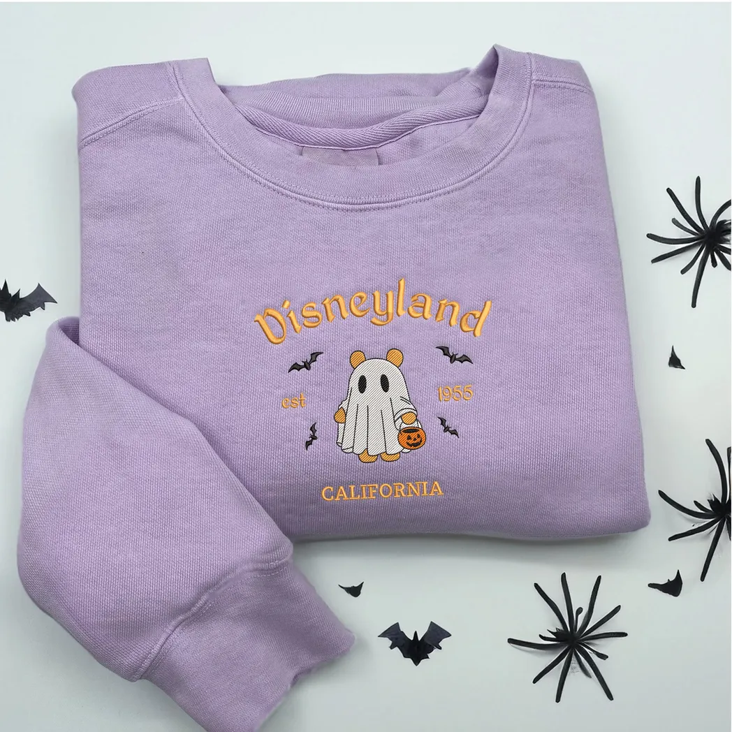Winnie The Pooh Cartoon Halloween Est 1955 Embroidered Sweatshirt Fashion Style