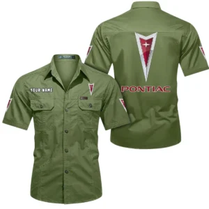 Pontiac Short Sleeved Shirt, All Over Print Button Shirt CAR444052625809 - Fruit Green
