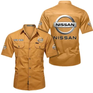 Nissan Short Sleeved Shirt, All Over Print Button Shirt CAR444052625810 - Turmeric